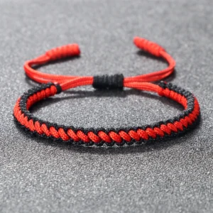 Lucky india Knot Braided Bracelets & Bangles Fashion Multicolor Nylon Rope Handmade Wristband Bangle Jewelry Gifts for Women Men