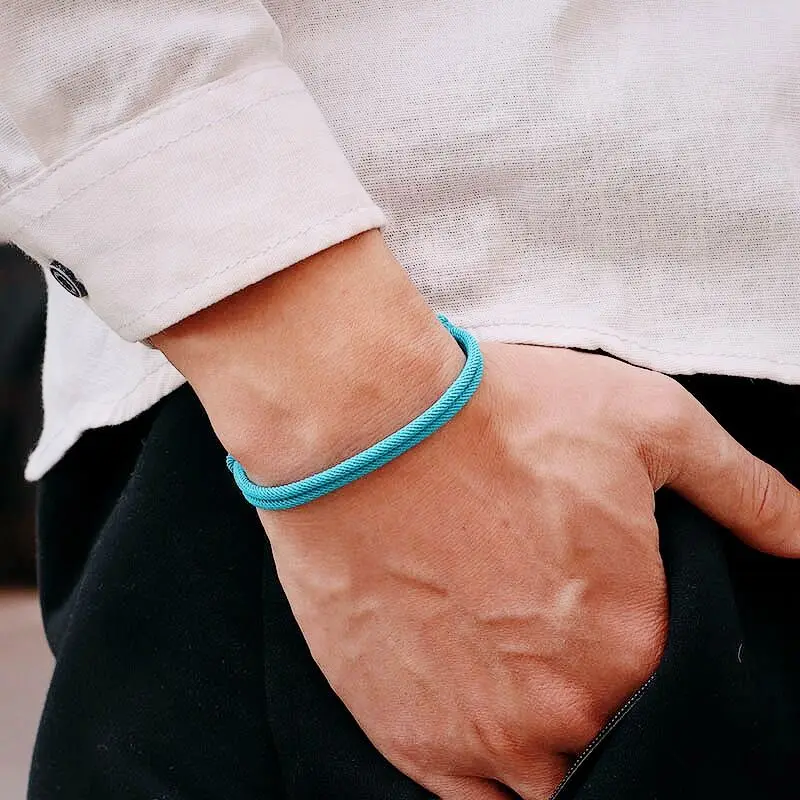 New Handmade Adjustable Rope Bracelet Men 4mm Thin String Relationship Braclet Gift For Him Lucky Thread Brazalete Pulseira - Image 3